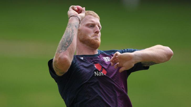 Ben Stokes bowling in nets